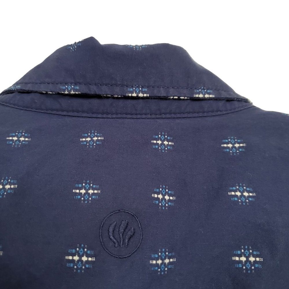 FatFace UK Size L Shirt 100% Cotton Embroidered Button Front Long Sleeve Pocket - Picture 8 of 12